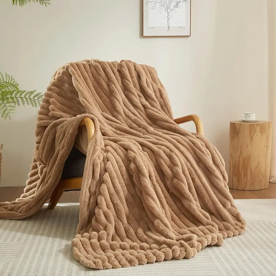 Luofanfei Kuscheldecke Wohndecke 220x240 Taupe Plüsch Samt Decke Kuschelig Warme Flauschige Fleecedecke Bettüberwurf Couchdecke Tagesdecke Sofadecke Blanket Für Sofa Überwurf Bett Schlafzimmer Büro