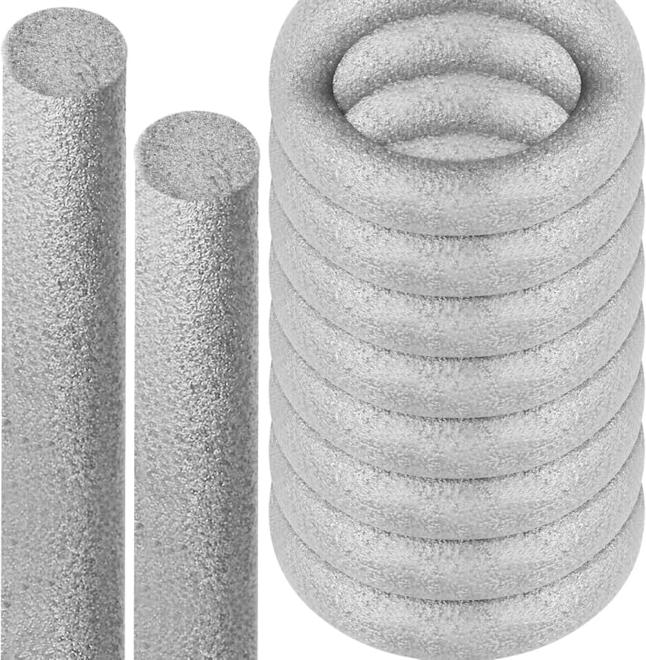 Foam Backer Rod for Gaps Concrete Crack Filler Joints Foam Gap Filler Caulk Saver Backing Rod Concrete Filler Rope (Grey, 1 Inch x 10 Feet)