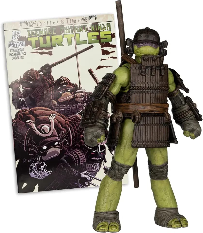 McFarlane Toys- Teenage Mutant Ninja Turtles (Page Punchers) Donatello 5in Action Figure with Turtles in Time Comic