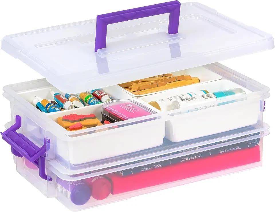 IRIS USA Storage Bins with Lids |Made in USA| 9 Qt - (1-Pack) - Clear