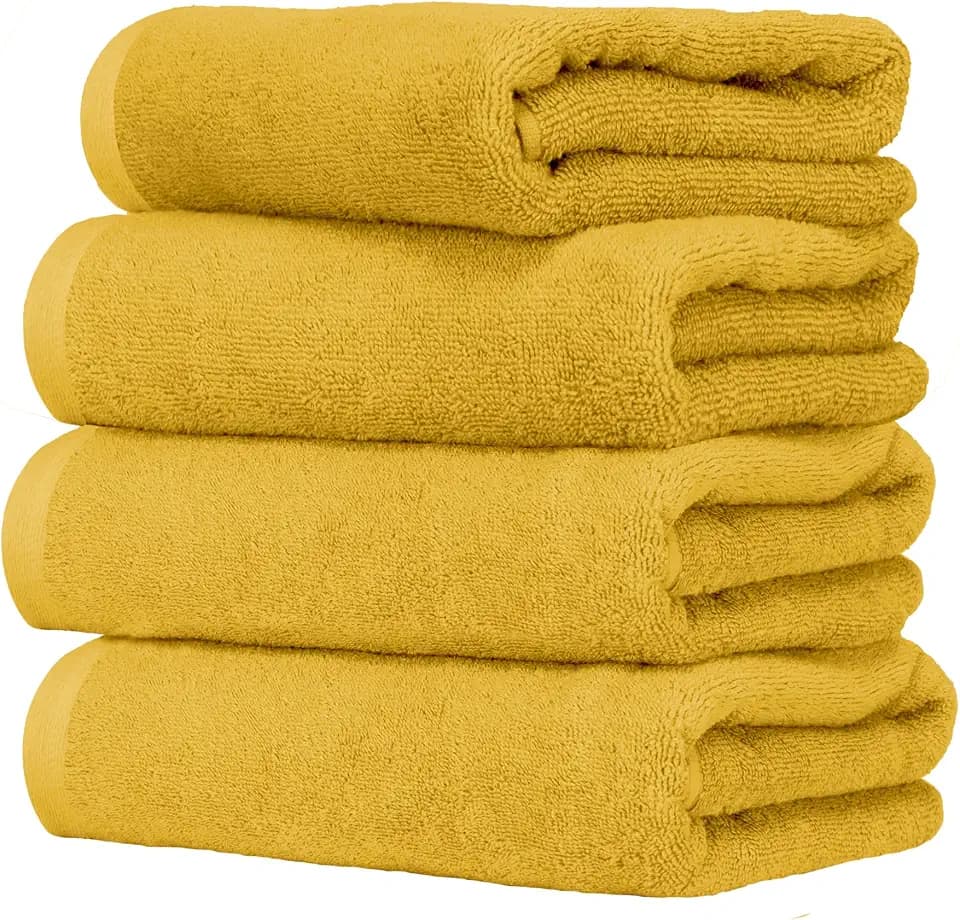 Ruggeri 4er Gästetuch Set 40x50 cm Baumwolle, Gelb