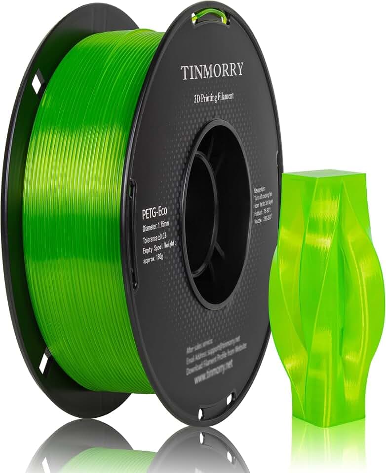 TINMORRY Rapid PETG Filament 1,75 mm, 1 KG, Transparentes Grün