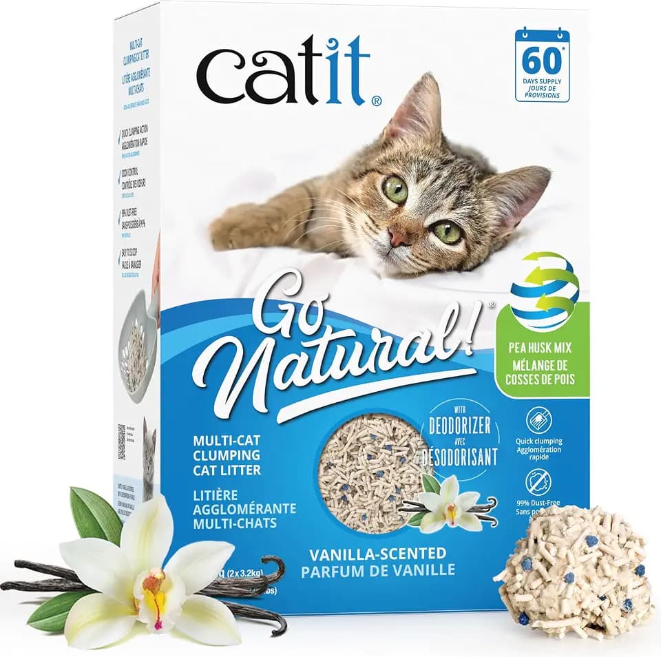 Catit Go Natural Katzenstreu mit Bentonit | für Mehrkatzenhaushalte | 6,4kg
