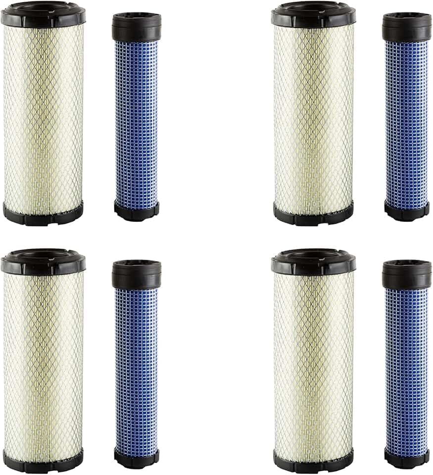 GETOPAUTO P822858 & P821575 Air Filter Set Compatible with Donaldson FPG05 Air Cleaner Bobcat 6672467 PM252Z PM260Z PM272Z Replaces 11013-7044 & 11013-7045 2508301 2508304 46438 42985(set of 4)