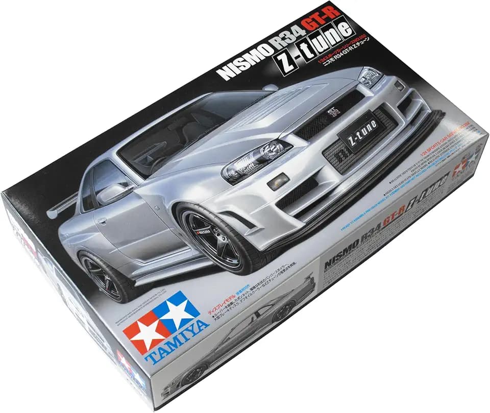 TAMIYA Nissan 300024282 NISMO Skyline GT-R Z-Tune (R34) Automodell Bausatz 1:24, Mittel, Grau
