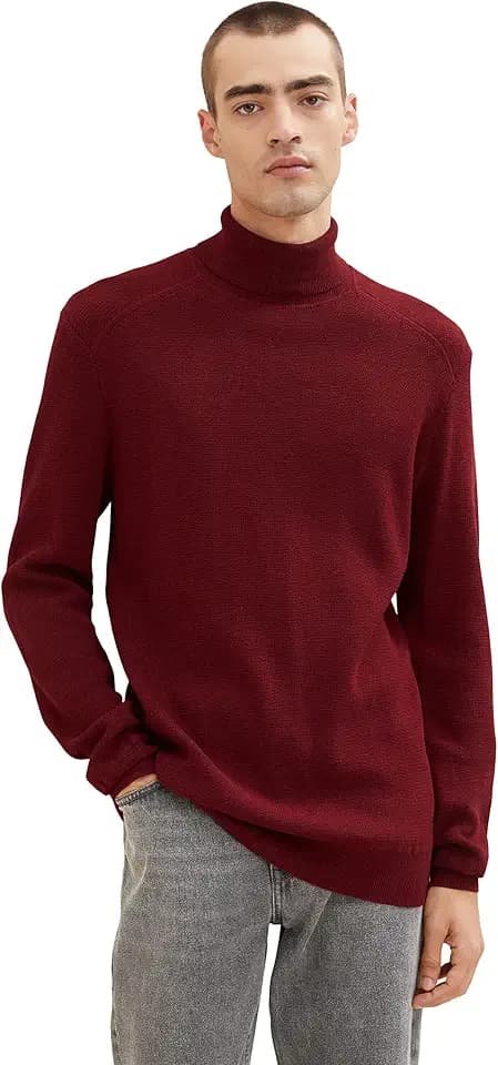 TOM TAILOR Herren 1033684 Basic Rollkragenpullover