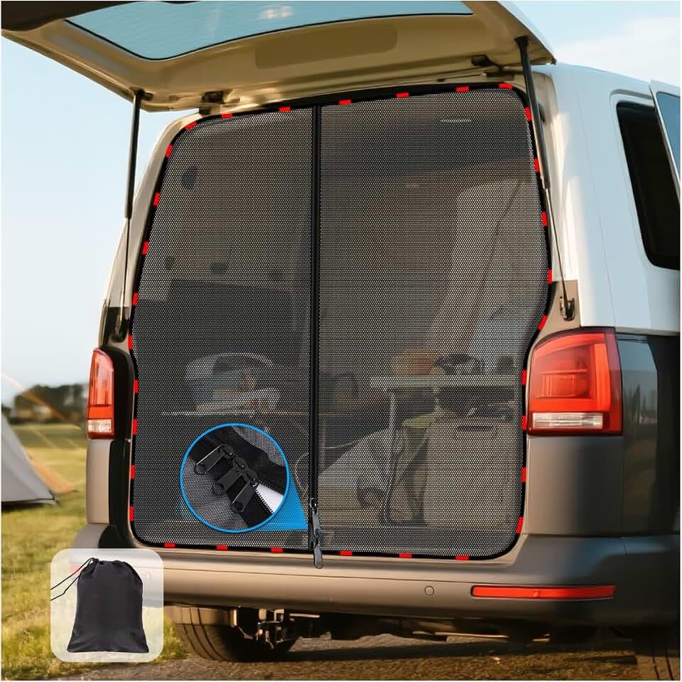 ZATOOTO Moskitonetz für VW T5 T6 Heckklappen, Fliegengitter Magnetisch