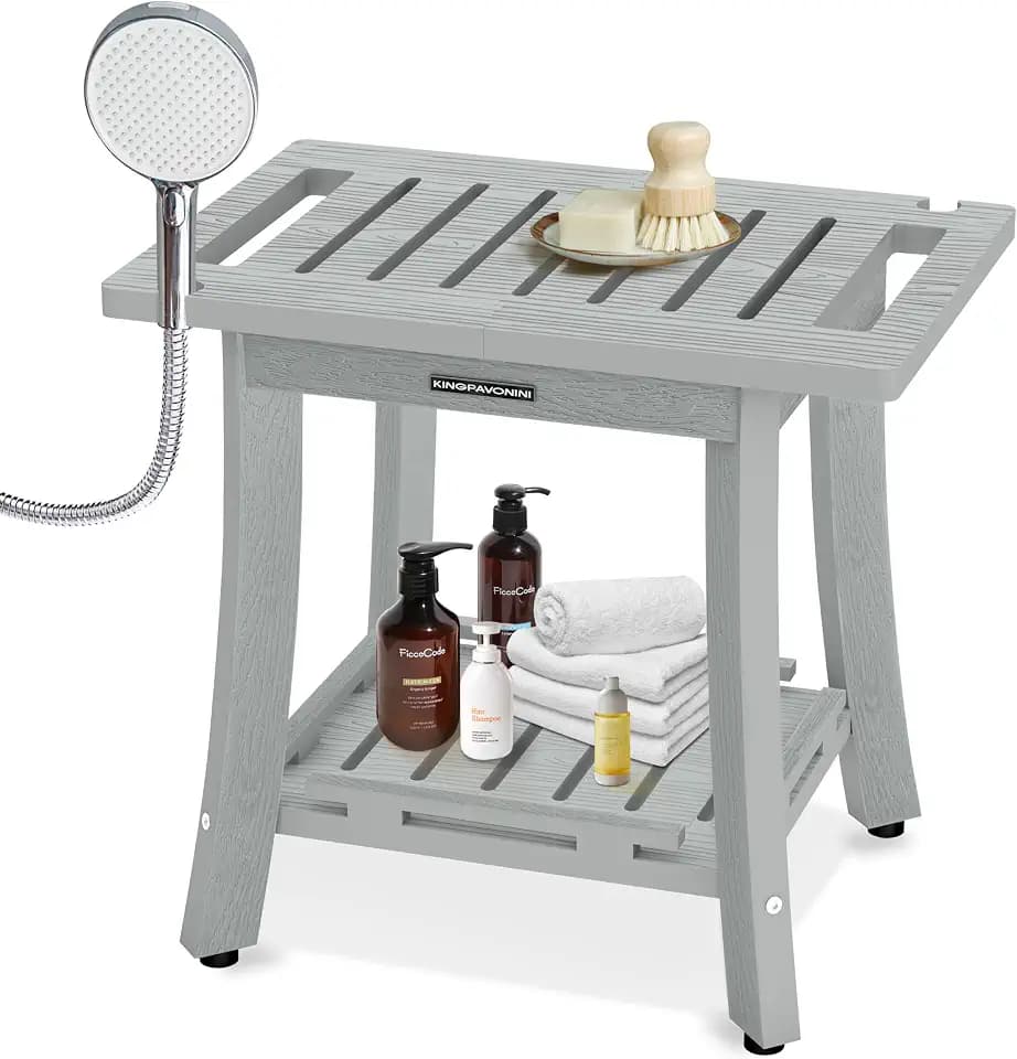 KingPavonini HDPS 18.6'' Shower Bench for Inside Shower to Sit on, GM