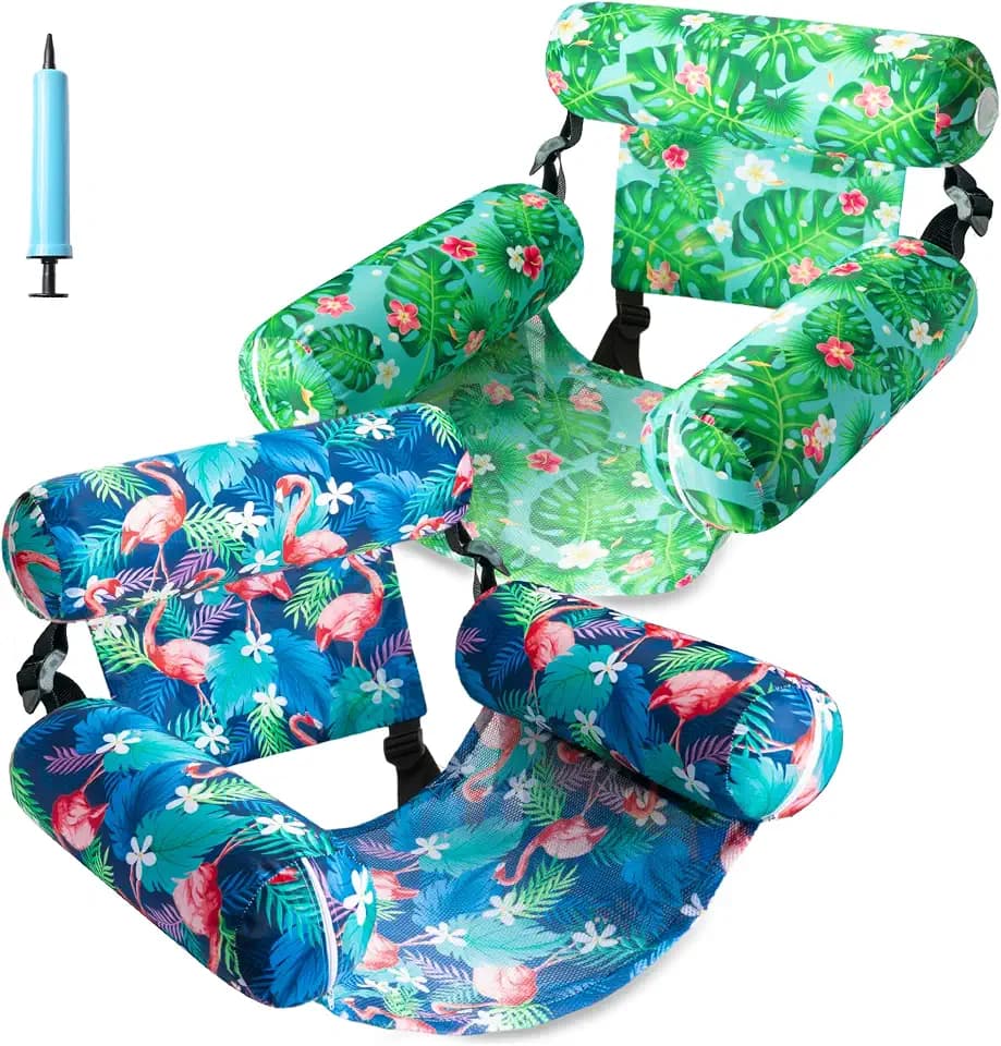 FindUWill Inflatable Pool Floats Adult, 2 Pack Pool Float Chair Heavy