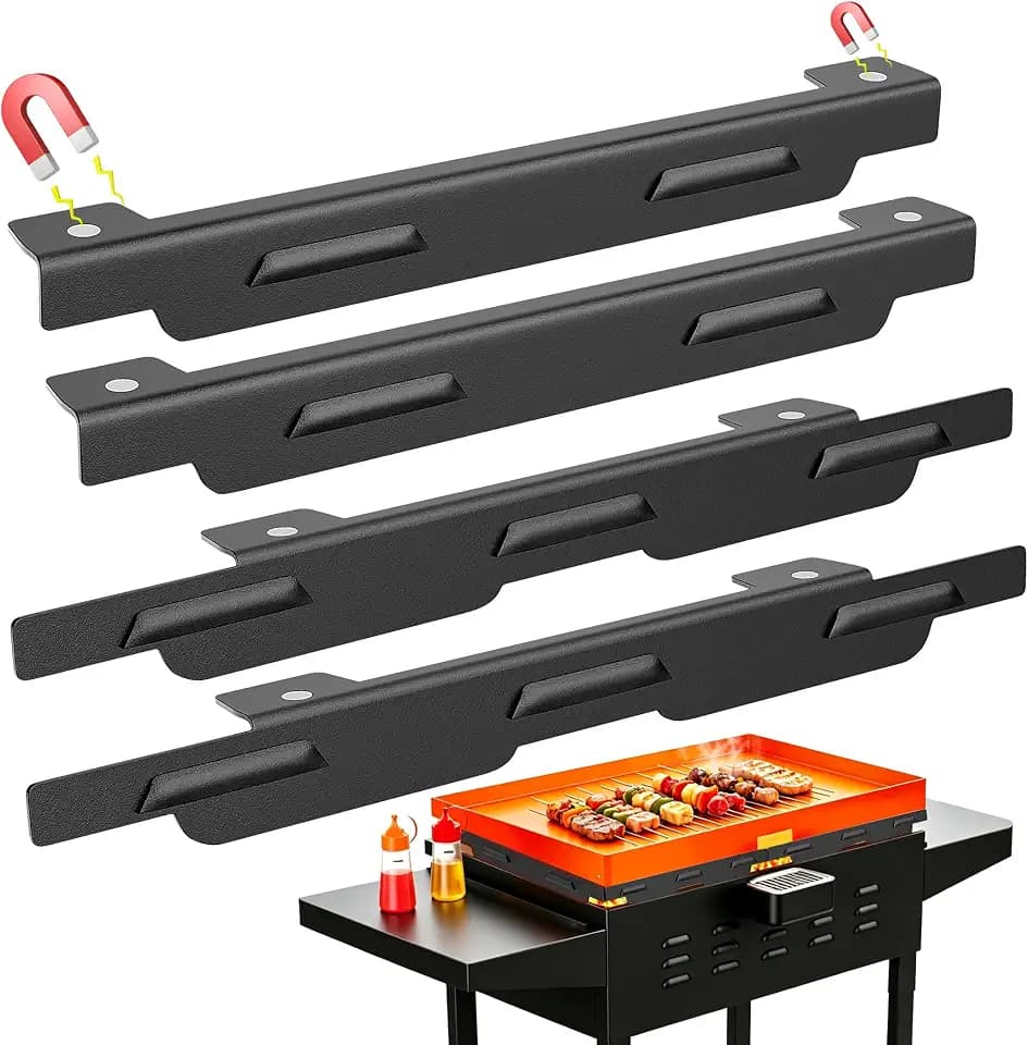 Bluedeep Magnetic Wind Guards for 36" Blackstone Griddle, 4-Pack, Black