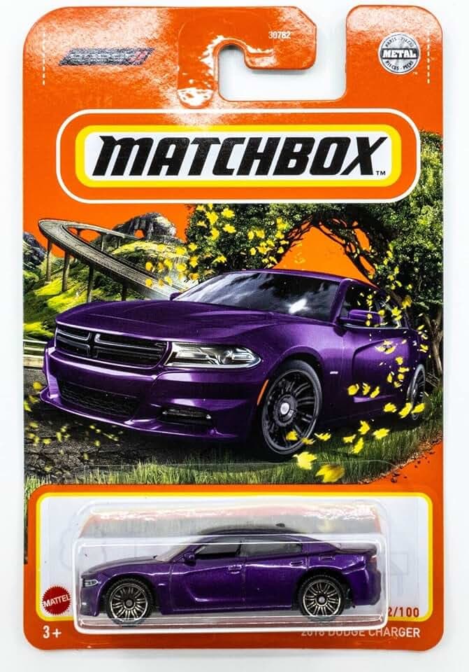 Matchbox 2018 Dodge Charger 52/100 (Lila) - Auto - Maßstab 1:64 - Kunststoff - Kleinkind - Kinder ab 3 Jahren - Unisex