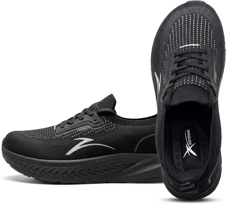 Men's Slip Resistant Work Shoes - All Black Waterproof Chef & Food Service Safety Sneakers, Comfortable Anti-Slip Kitchen Shoes (Wide Width)