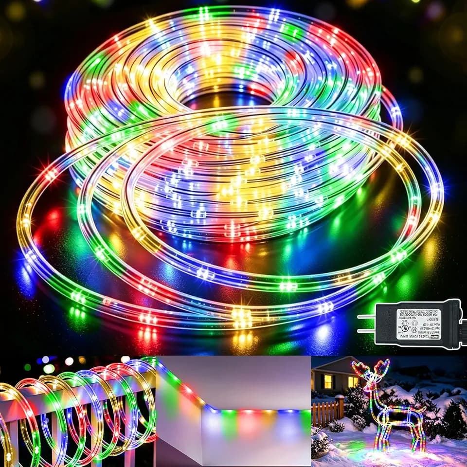KNONEW 1000 LED Rope Lights Outdoor 170FT Rope Light for Outside Waterproof