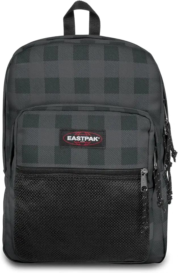 Eastpak Pinnacle Rucksack 38L (42 x 32 x 25,5 cm), Extra großer Schul- & Freizeitrucksack, robuster Multi-Fach Rucksack mit Organizer und gepolsterten Trägern - CHECKER GREY