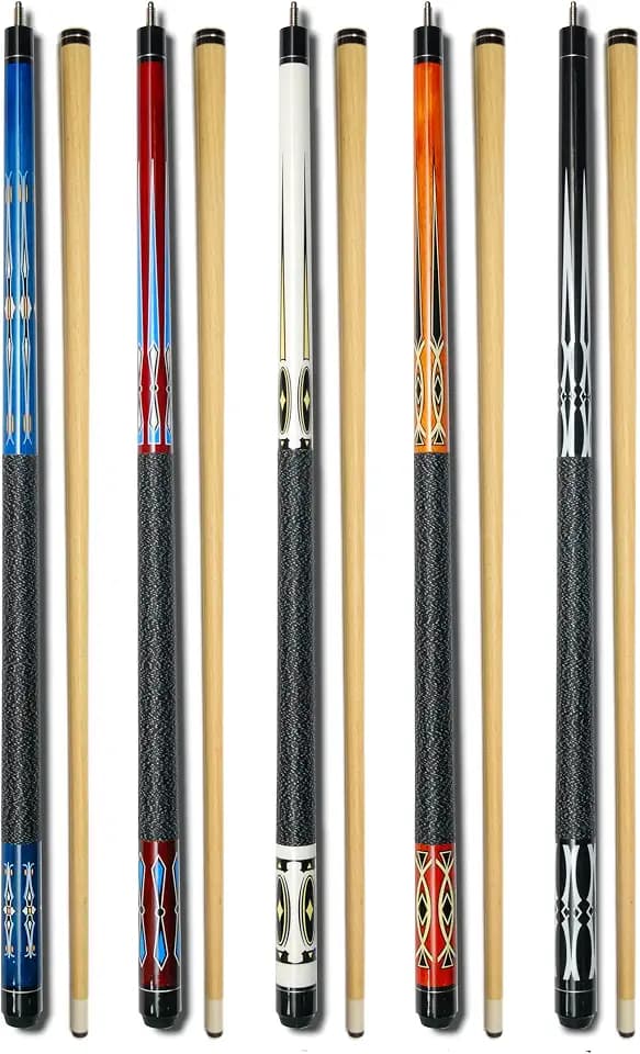 Set of 5 Pool Cues Billiard House Bar Pool Cue Sticks