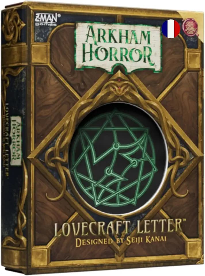 Asmodee - Horror A Arkham – Lovecraft Letter – Kartenspiel basierend auf Love Letter – Strategiespiel und Abzug für Erwachsene ab 14 Jahren – 2 bis 6 Spieler – 30 bis 45 m – auf Französisch – Z-Man