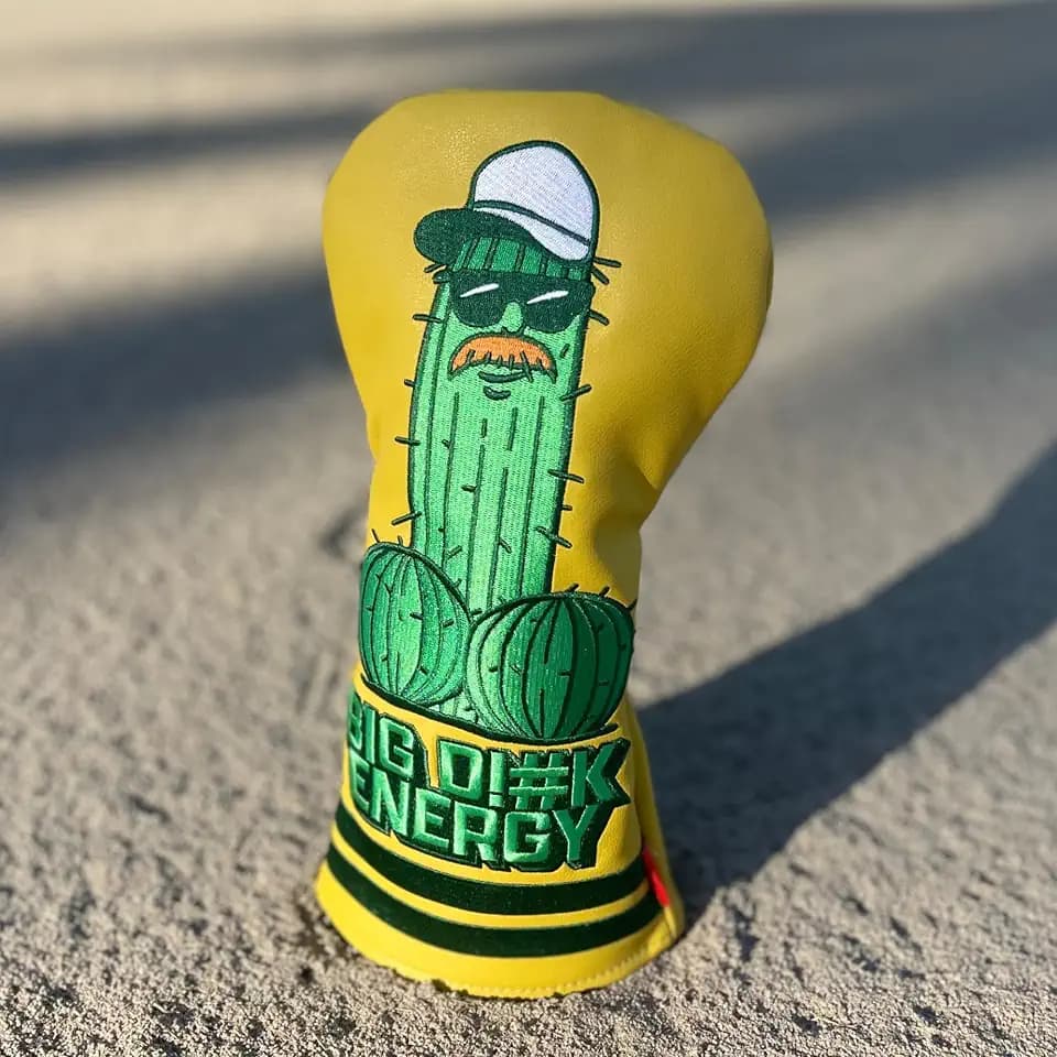 Funny Golf Club Covers Big Dick D!#K Energy Driver Headcover with Madson Golf Cart Magnet for securing Head Covers, Golf Accessories for Men, Golfer Golf Gifts for Men