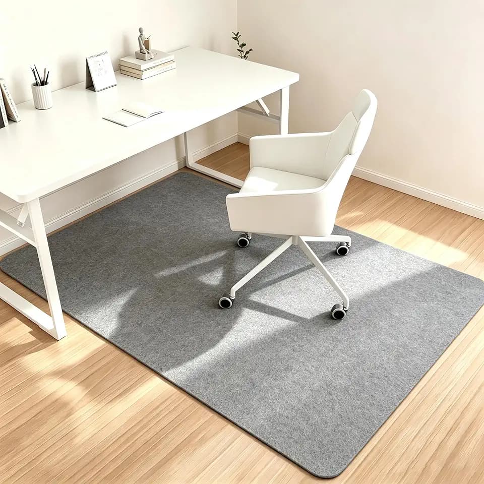 90 x 140 cm, Bürostuhl Unterlage, Schreibtischstuhl Unterlage, Bodenschutzmatte bürostuhl, Kratzfest Bodenmatte Stuhlunterlage, Bodenschutzmatte für Laminat, Parkett und Hartböden (dunkelgrau)