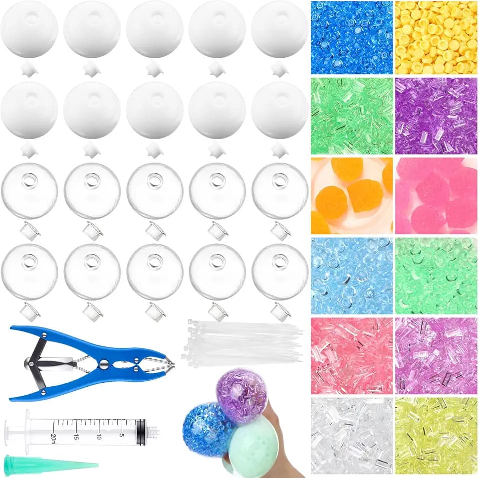 20 Set DIY Ball Making Kit, Empty Ball Skins, Neon, Cute