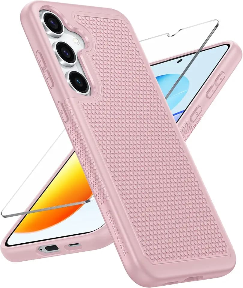 FNTCASE for Samsung Galaxy S25 Phone Case: Dual Layer Non Slip Protective