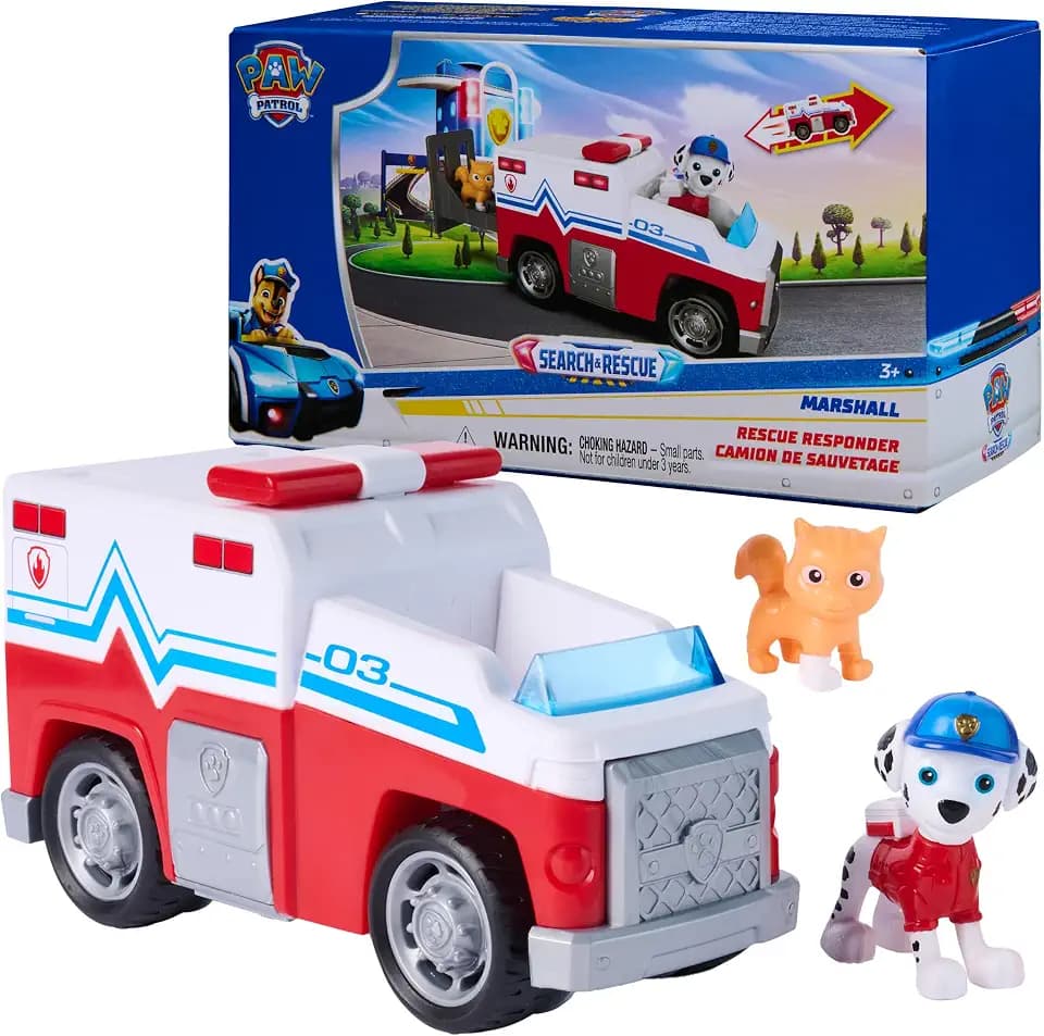 Paw Patrol Search & Rescue Marshall Toy Truck Vehicle with 2 Figures