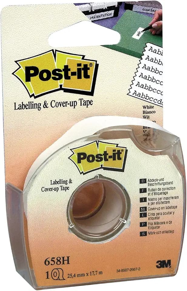 Post-it Abdeck- und Beschriftungsband, Abroller, 25,4 mm x 17,7 m