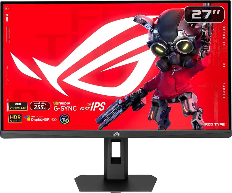 ASUS ROG XG27ACMES 27 Inch 1440p 255Hz Fast IPS G-SYNC HDR Gaming Monitor