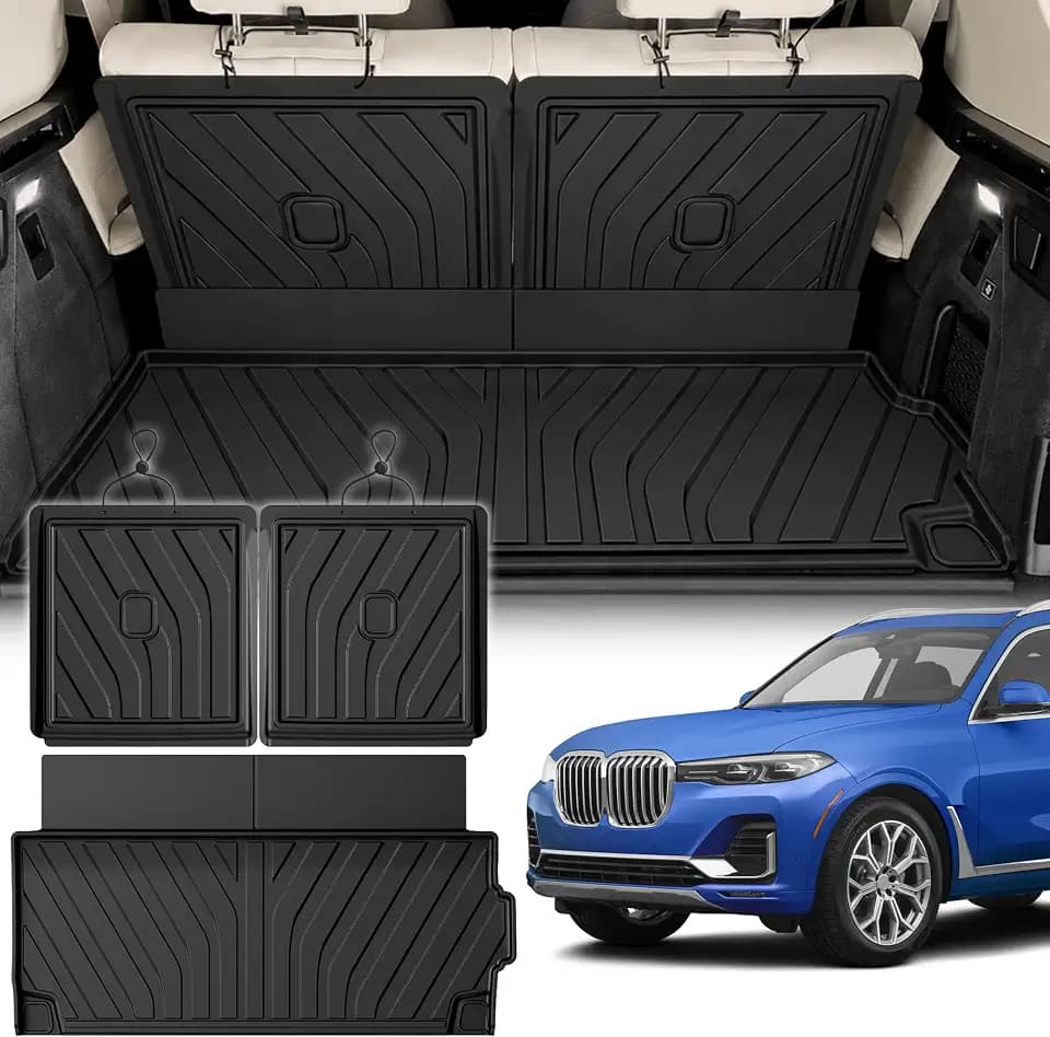 Cargo Liner 3PCS for BMW X7 2019-2027 G07 with Third Row Seat Back Mats