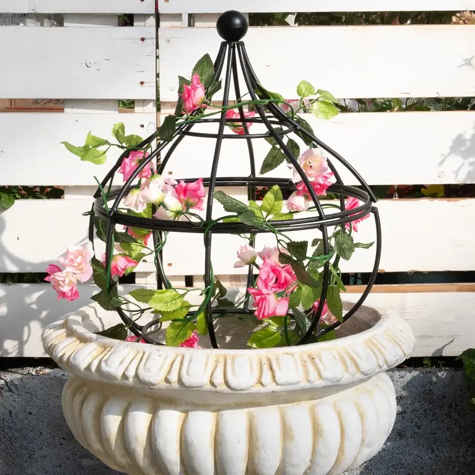 Metal Garden Obelisk Trellis - 12"x18" Support for Climbing Plants