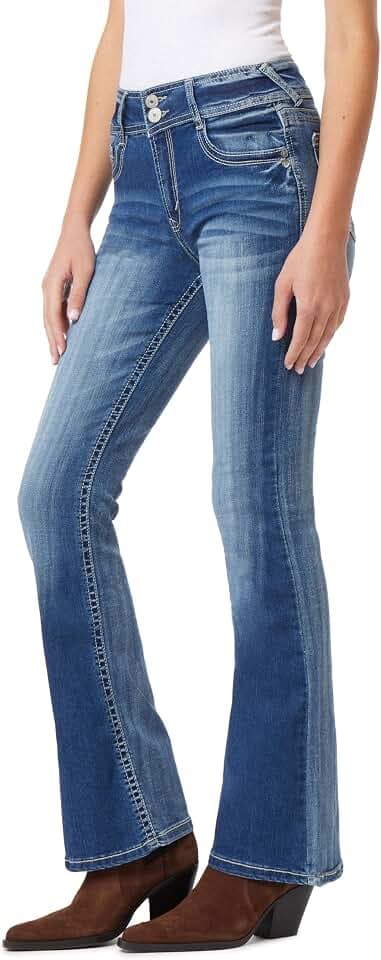 WallFlower Women's Luscious Curvy Flirty Flare Jeans, Sizes 0-17