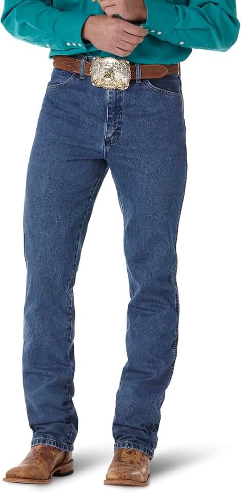 Wrangler Herren-Jeans mit schlanker Passform im Cowboy-Schnitt.