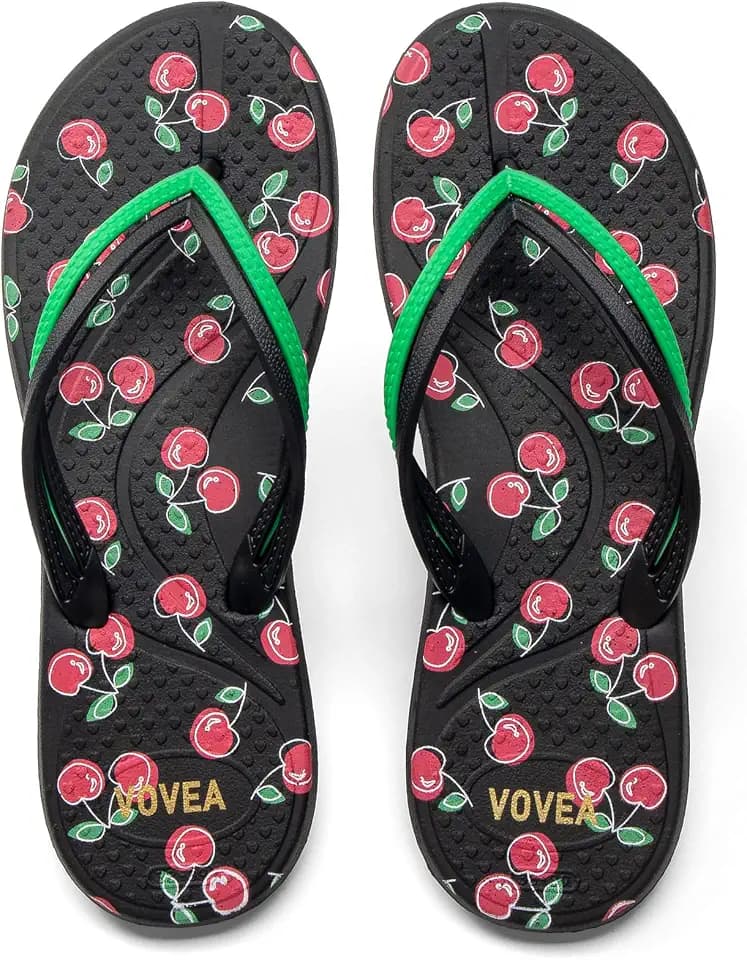 VOVEA Flip Flops For Women Non-Slip Bathroom Shower Shoes Cushion foam Indoor and Outdoor Sandals