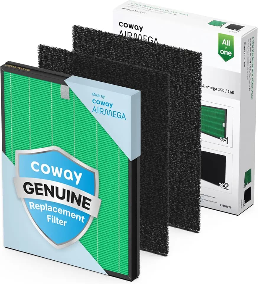 Coway Airmega 150 Luftreiniger Ersatzfilter Set Grün True HEPA und Aktivkohlefilter AP-1019C-FP