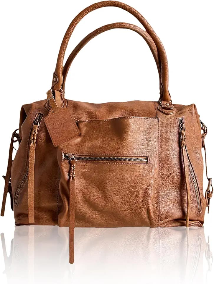 Women's Large Tote Bag City Tote Bag Purse with Zipper Women Vegan Leather Hobo Handbags with Adjustable Strap