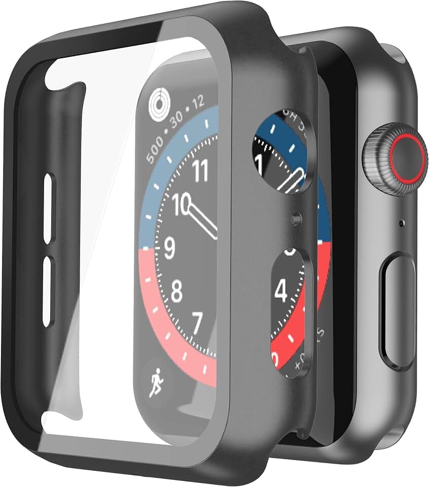 Misxi Hülle mit Displayschutz für 44mm Apple Watch SE3/SE2/SE/Series 6/5/4