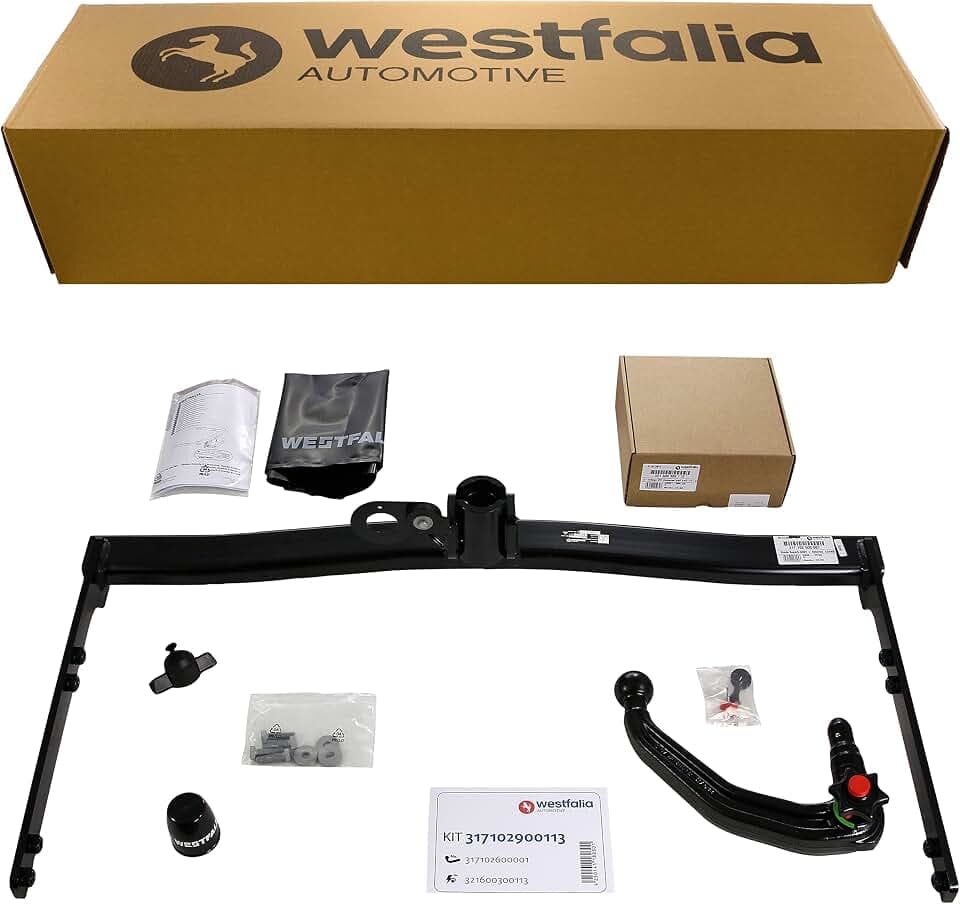 Westfalia Abnehmbare Anhängerkupplung für Skoda Superb II (BJ 06/2008-05/2015), Skoda Octavia II (BJ 02/2004-06/2013) - im Set mit 13-pol. fzg.-spez. Westfalia Elektrosatz