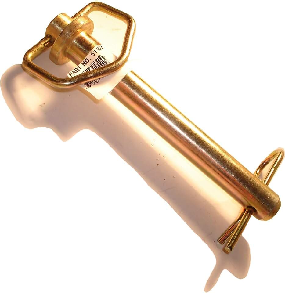 Hard to Find Fastener Swivel Handle Hitch Pin, Heavy Duty Heat Treated Corrosion Resistant Safety Hardware for Securing Tractor Trailers, 7/8 x 6-1/4-Inch