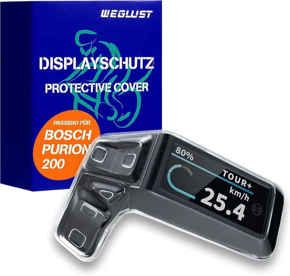 für Bosch Purion 200 Display Schutzhülle | E-Bike Displayschutz | Transparent und wasserdicht | Stoß- und Kratzschutz (1 er set)