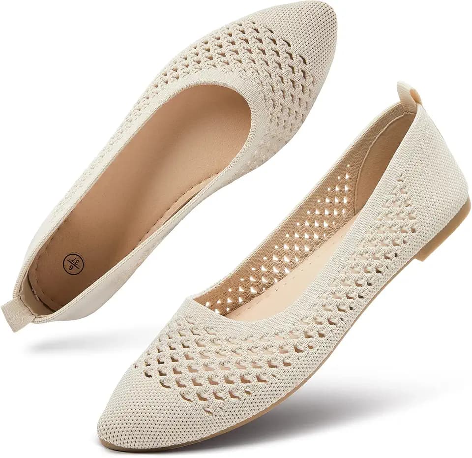hash bubbie Women's Mesh Flats Shoes Ballet Dress Shoes