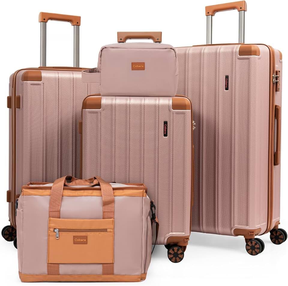 Cobens Luggage Sets 5 Piece, Suitcases with Wheels, TSA Lock, 20/24/28 Inch
