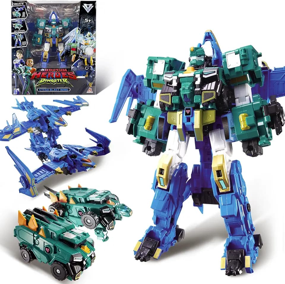 QUANTUM HEROES DINOSTER Stego Blast Wing 30cm – 3-in-1 Roboter, ab 5