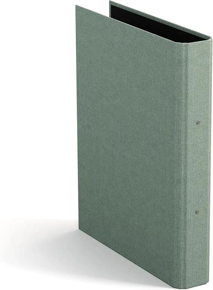 BIGSO RINGO Ringbuch A4 – Aufbewahrungsbox mit 2 Ringen – Schreibtischablage für Dokumente, Klarsichthüllen & Trennblätter – Ringhefter aus Faserplatte und Papier – mintgrün