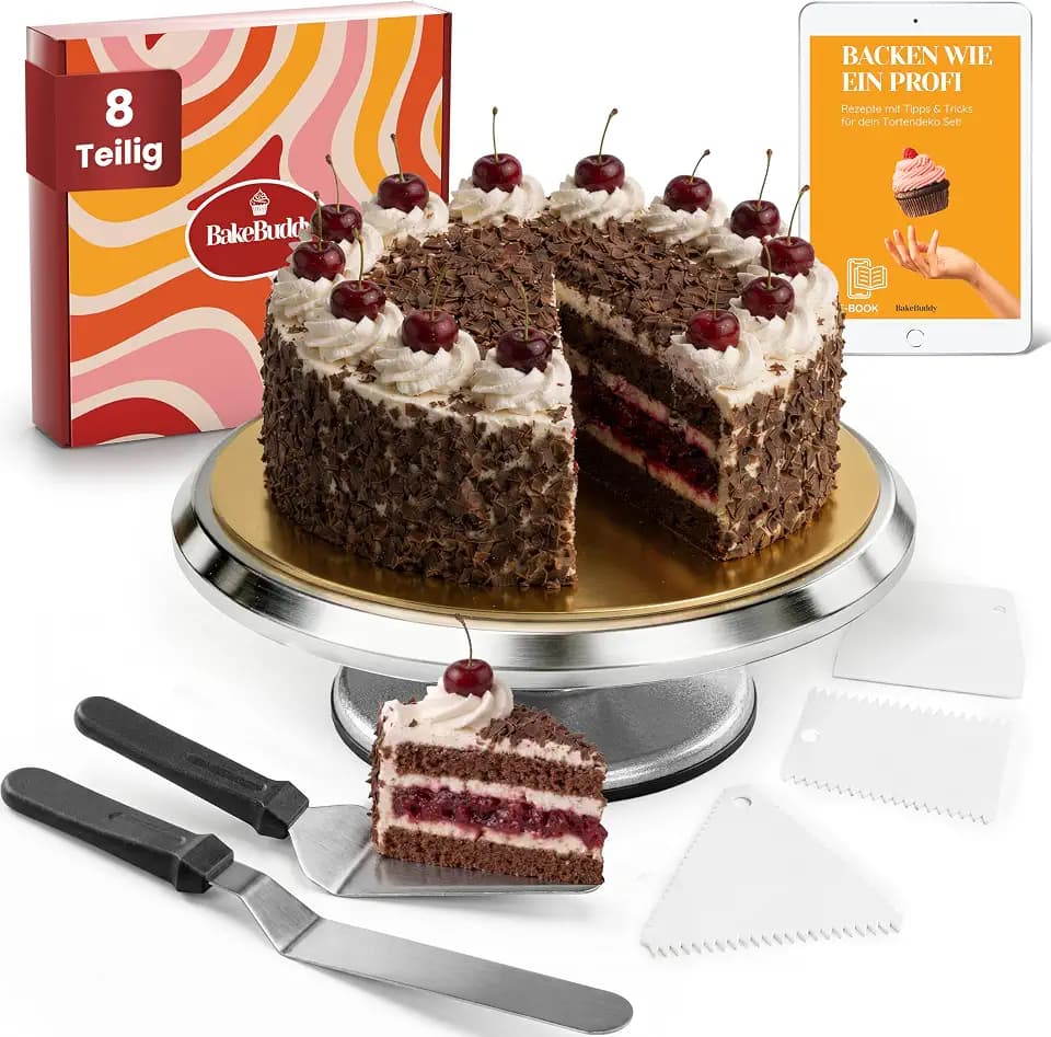 Profi Drehteller Torte (30 cm Ø), Aluminium Tortendrehteller