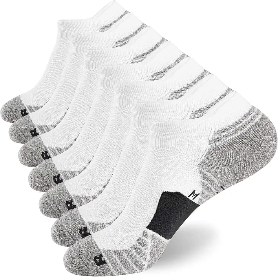WANDER Men's Athletic Running Socks Ankle 7 Pairs Low Cut Cushion for Sport
