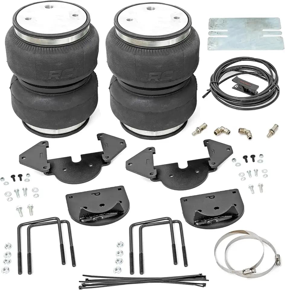Rough Country Air Bags Suspension Kit for Chevy Silverado & GMC Sierra 1500 (2019-2026) with Stock Lift - Minimizes Trailer Sway, Prevents Bottoming Out