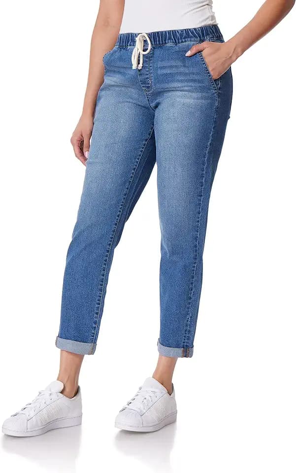 WallFlower Women's Tomboy Jogger Jeans, Sizes 0-17
