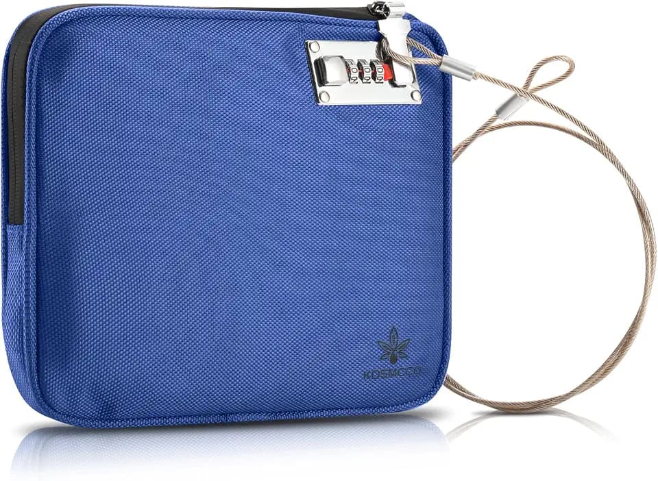 KOSMCCO Anti Theft Beach Locking Bag, Portable Travel Safe, Blue