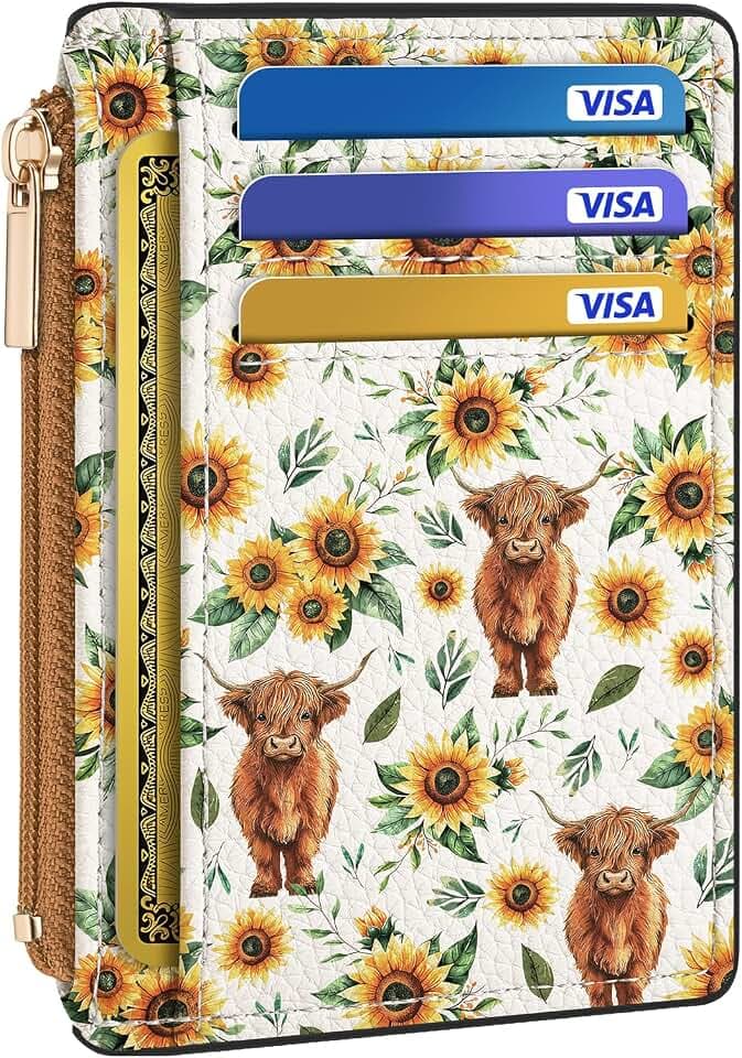 Tipmile Womens Credit Card Holder Wallet, Small Slim RFID Blocking Sleeve