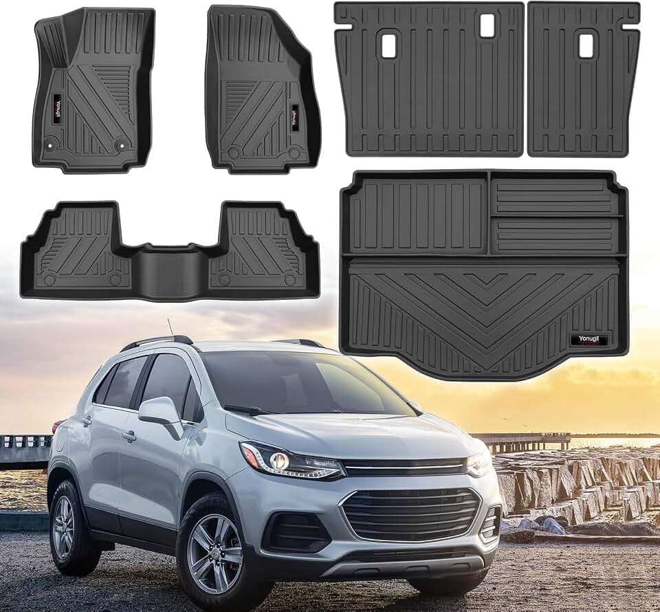 for 2013-2023 Chevy Trax/Buick Envista (Not GX) Floor Mats Cargo Liner and Backrest Mats All Weather Protection TPE Rubber Mats for Chevrolet Trax Accessories (for Chevy Trax/Buick Envista)
