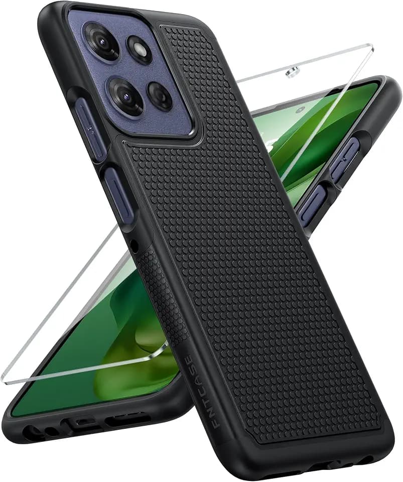 FNTCASE for Moto G-Power 2025 Case: Dual Layer Non Slip Shockproof Rugged